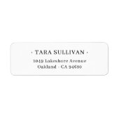 Étiquette Élégance exotique. Typographie minimale 07. (Devant)