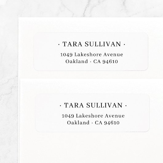 Étiquette Élégance exotique. Typographie minimale 07.