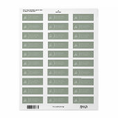 Étiquette Élégance italienne classique | Vert sage (Feuille entière)
