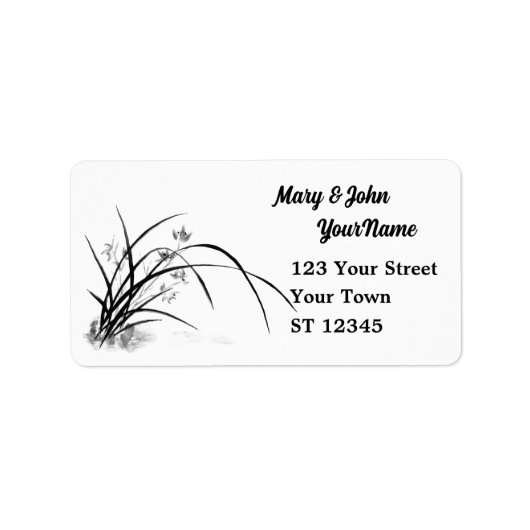 Étiquette Élégance orchidée (Devant)