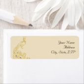 Étiquette Elégance Peacock Art Déco (En situation)