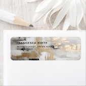 Étiquette Élégance urbaine : fusion Abstraite B & W & Gold (En situation)