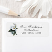 Étiquette Elégance vintage Blanc Calla Lily (En situation)