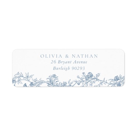 Étiquette Élégance vintage : Mariage classique Adresse de re (Devant)