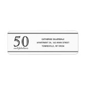 Étiquette Elegant 50 et Fabuleux Typographie Adresse de reto (Devant)