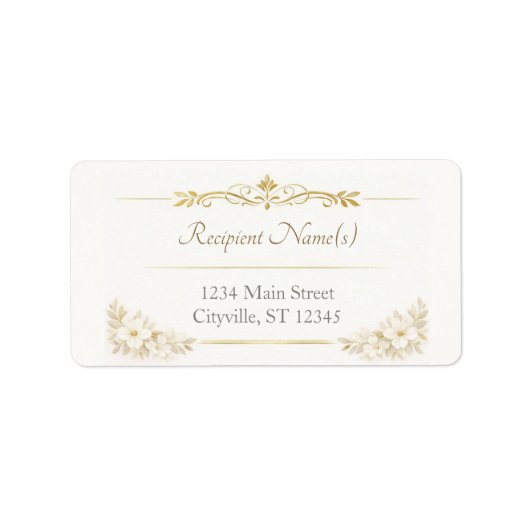 Étiquette Elegant Address Labels – Personalized Mailing (Devant)