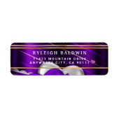 Étiquette Élégant Adresse de retour de Purple Hearts (Devant)