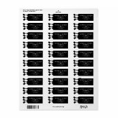 Étiquette Elegant and chic black and white geometric pattern (Feuille entière)