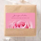 Étiquette Elégant Aquarelle rose Rose Rose Floral Livraison (En situation)