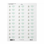 Étiquette Élégant arbre étoilé (Feuille entière)