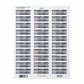 Étiquette Elégant Argent brossé Metallic Adresse de retour (Feuille entière)