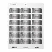 Étiquette Élégant Argent Chatoyant Étoiles Arbre de Noël (Feuille entière)