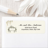 Étiquette Élégant automne Thanksgiving Adresse de retour (En situation)