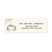 Étiquette Élégant automne Thanksgiving Adresse de retour (Devant)