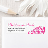 Étiquette Élégant Bat mitzvah chaud rose (En situation)