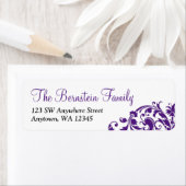 Étiquette Élégant Bat mitzvah pourpre (En situation)