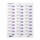 Étiquette Élégant Bat mitzvah pourpre (Feuille entière)