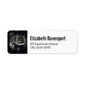 Étiquette Élégant bâton d'argent sur selle d'équitation angl (Devant)