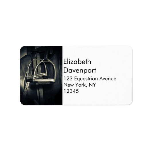 Étiquette Élégant bâton d'argent sur selle d'équitation angl (Devant)