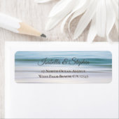 Étiquette Elegant Beach Blue Ocean Adresse de retour (En situation)