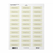 Étiquette Élégant Beige Design élégant Script d'écriture man (Feuille entière)