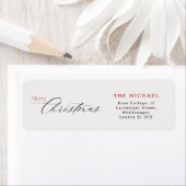 Étiquette Elegant Black Calligraphy Christmas Return Address (En situation)