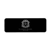 Étiquette Elegant Black Monogram Wedding Crest Cigar Band  (Devant)