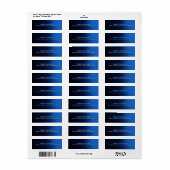 Étiquette Élégant bleu clair professionnel moderne minimalis (Feuille entière)