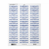 Étiquette Élégant bleu et blanc toile florale Adresse de ret (Feuille entière)