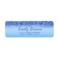 Élégant Blue Faux Parties scintillant Adresse de r