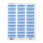 Étiquette Élégant Blue Faux Parties scintillant Adresse de r (Feuille entière)