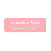 Étiquette Elegant Blush Pink  Return Address Labels (Devant)
