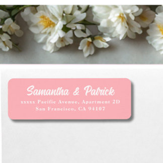 Étiquette Elegant Blush Pink  Return Address Labels