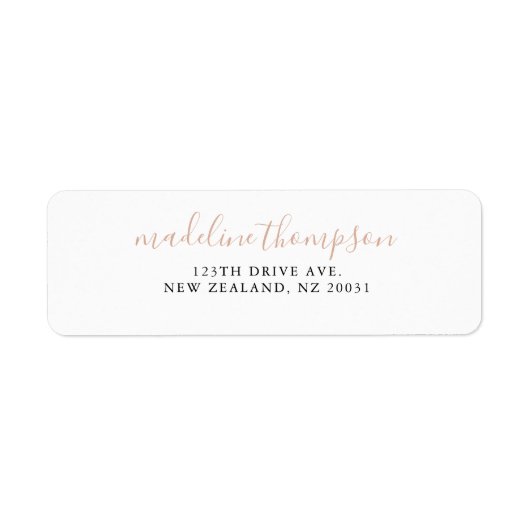 Étiquette Élégant Boho Beige Calligraphie Script (Devant)