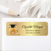 Étiquette Élégant bouchon de diplôme d'or, Boule Disco, Conf (En situation)