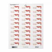 Étiquette Élégant Bouquet d'été Moderne Adresse de retour (Feuille entière)