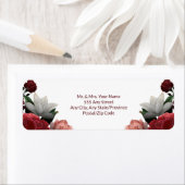 Étiquette Elegant Bourgogne - Adresse de retour Label (En situation)