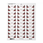 Étiquette Elegant Bourgogne - Adresse de retour Label (Feuille entière)