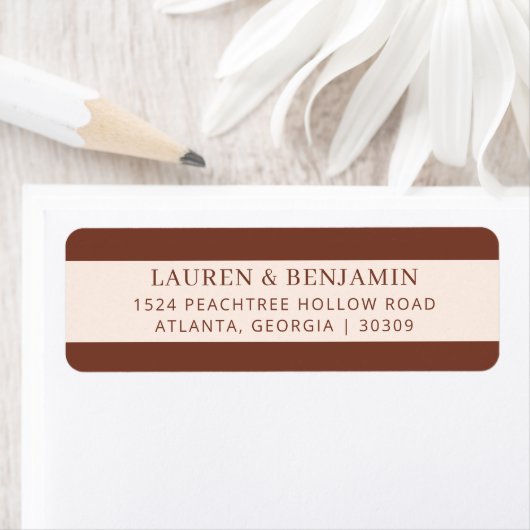 Étiquette Elegant Brown Minimalist (En situation)