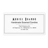 Étiquette Elegant Candle Company V3 Adresse de retour Label (Devant)