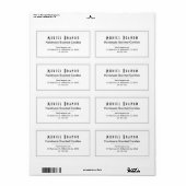 Étiquette Elegant Candle Company V3 Adresse de retour Label (Feuille entière)