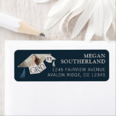 Étiquette Élégant Casquette moderne Grad & Tassel Graduation (En situation)