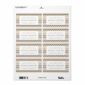 Étiquette Elégant Chevron fait maison Canning Baking Cadeau (Feuille entière)