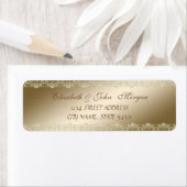 Étiquette Elégant Chic Luxe, Faux Gold, Dentelle (En situation)
