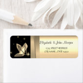 Étiquette Elégant Chic Luxe, Faux Gold, Noir, Talons hauts (En situation)