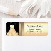 Étiquette Élégant Chic Luxe, Faux Gold, Robe (En situation)