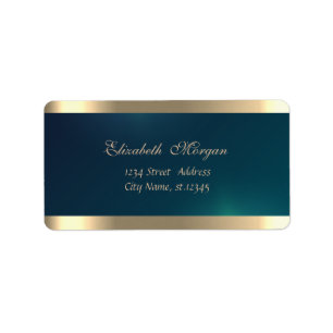 Étiquette Elegant Chic  Sophisticated,Green Gold