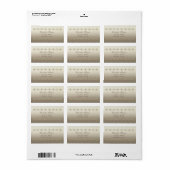 Étiquette Élégant Chic Sophisticé (Feuille entière)