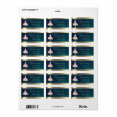 Étiquette Élégant Chic Sophistiqué, Vert Ballerina (Feuille entière)