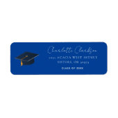 Étiquette Elegant Class of 2026 Academic Graduate Return (Devant)